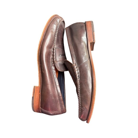 Cole Haan Men\'s Hudson Dark Brown Leather Hand Sewn Penny Loafers 11 main image 9